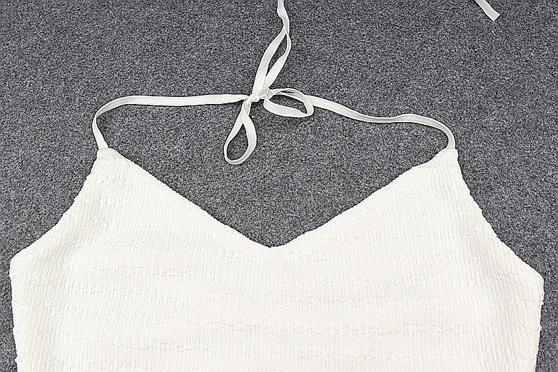 Textured Ruched Slip Maxi Dress