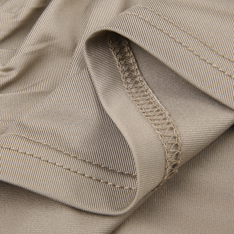 Street - Style Hooded Ruched Crop Top