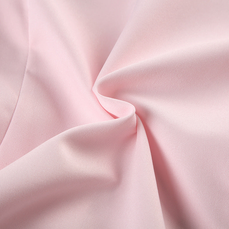 Elegant Collared Ruched White Blouse