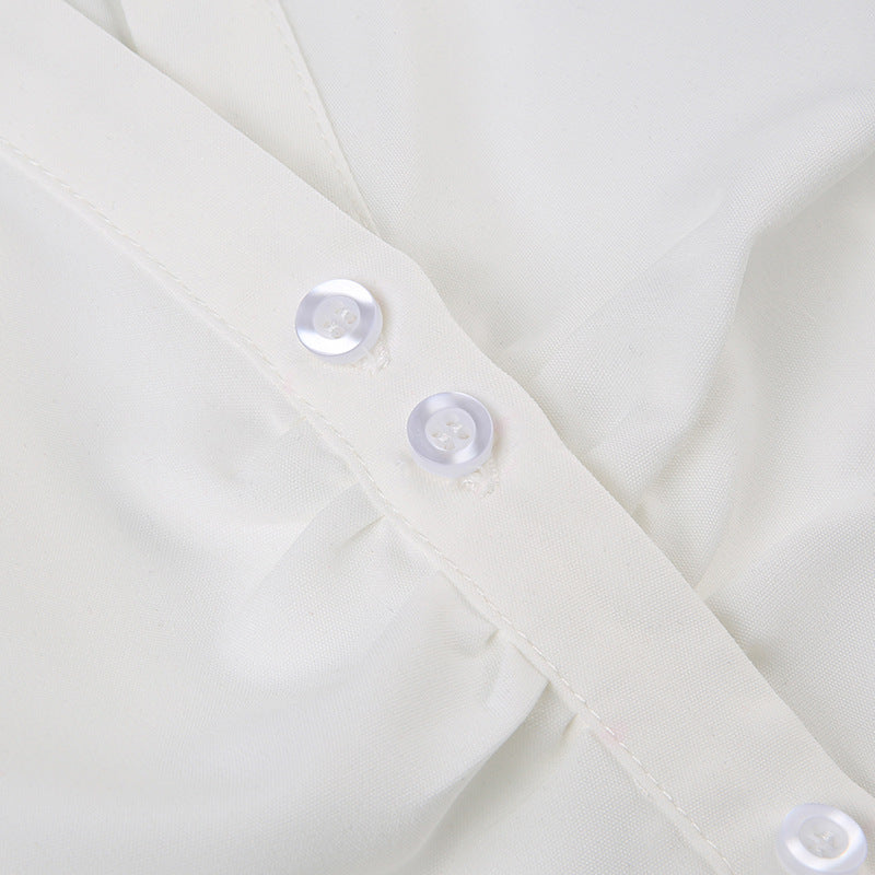 Minimalist Short - Sleeve White Work Shirt