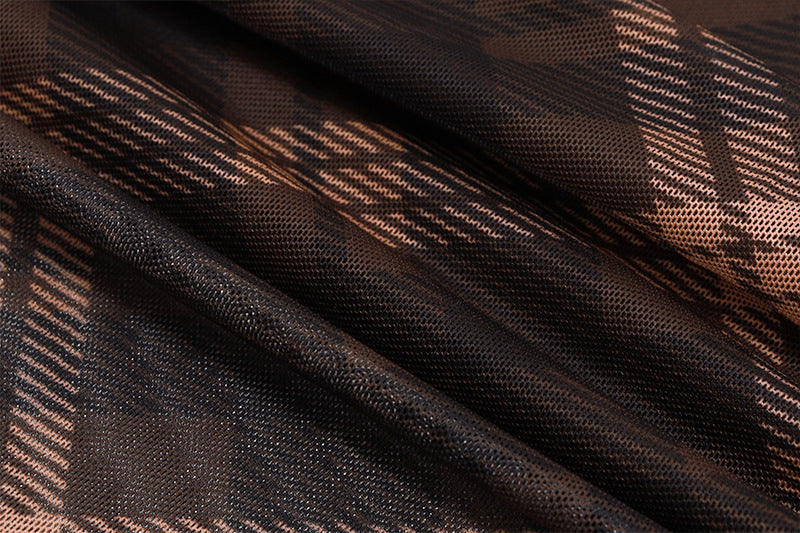 Plaid Slip Slit Maxi Dress