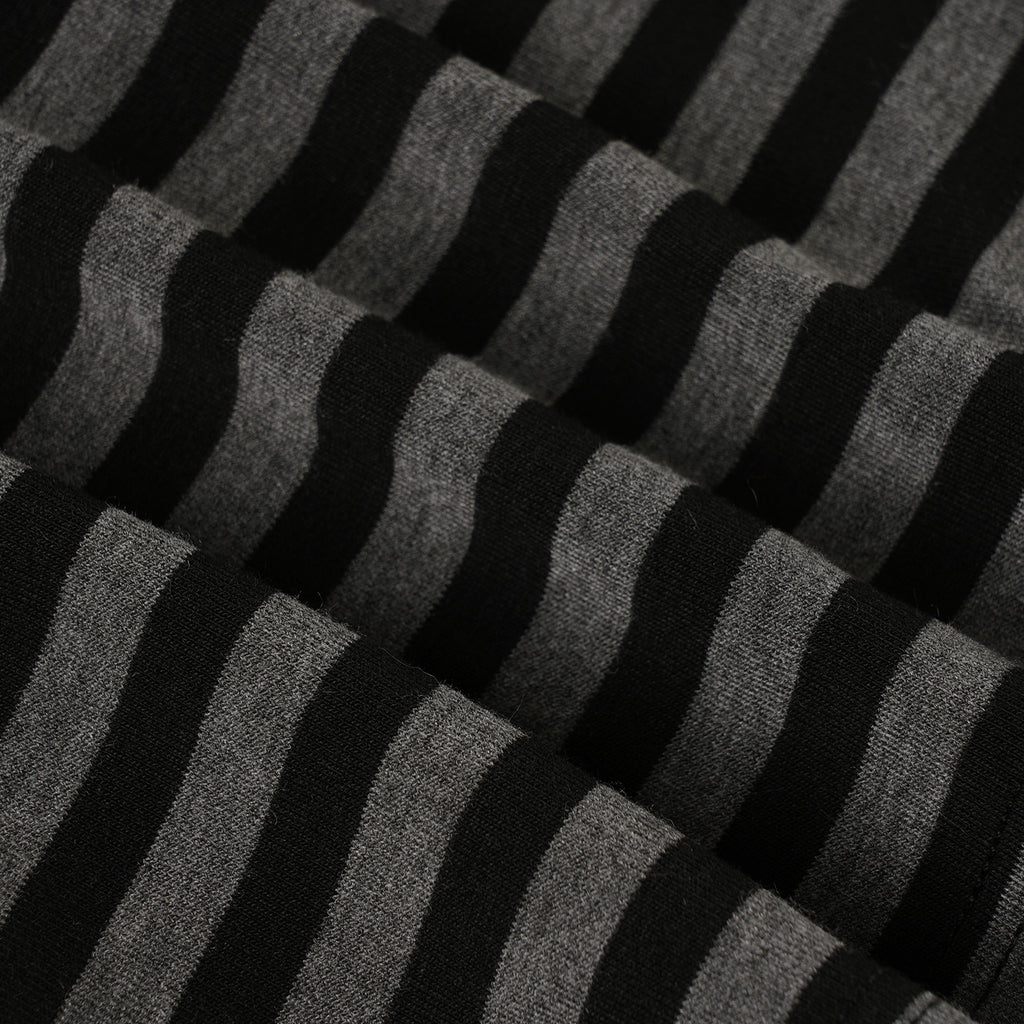 Vintage Striped Halter Deep - V Crop Top