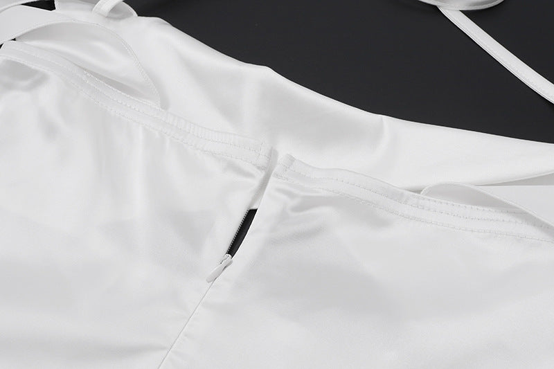 Sweet Twist Off - Shoulder Mini Dress