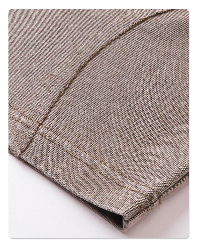 Vintage Patchwork Raw - Edge Loose Short - Sleeve T - Shirt