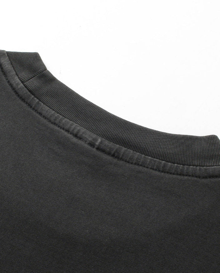 250G Vintage Washed Distressed Loose-Fit Cotton T-Shirt