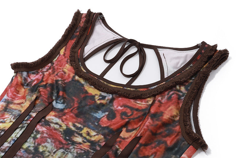 Bohemian Printed Tank Maxi Dress