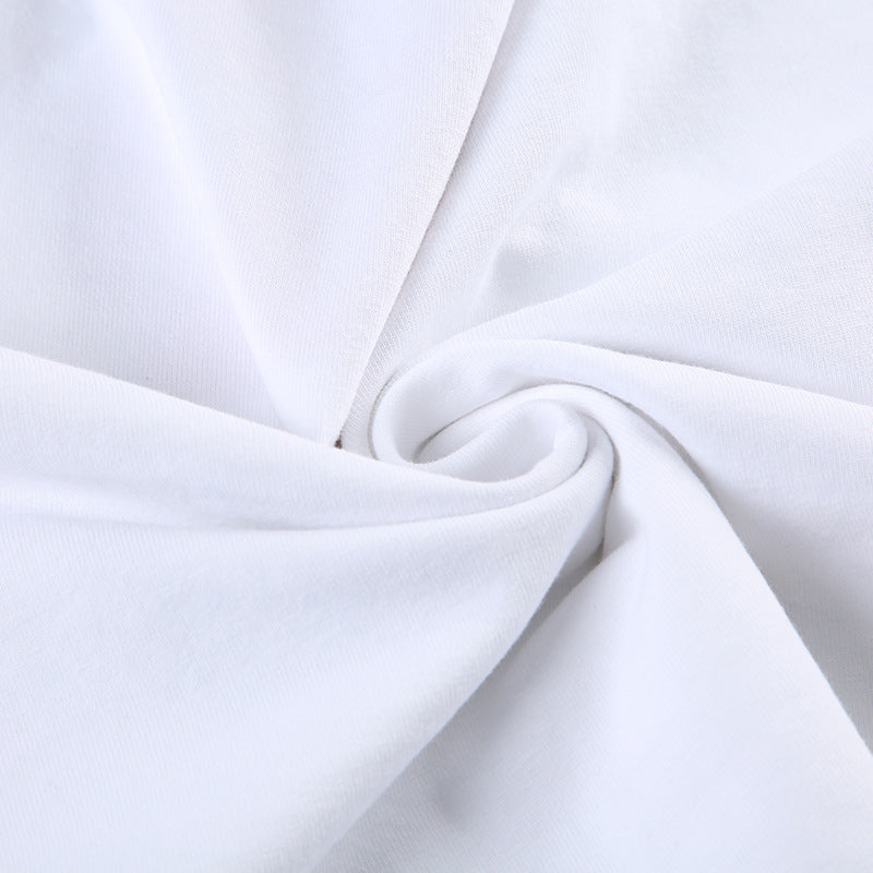 Leopard Lip Print LOVE Short - Sleeve T - Shirt