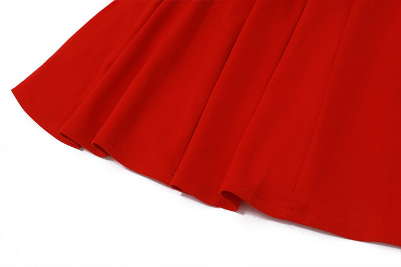 Evening - Style Satin Bandeau Flare Dress