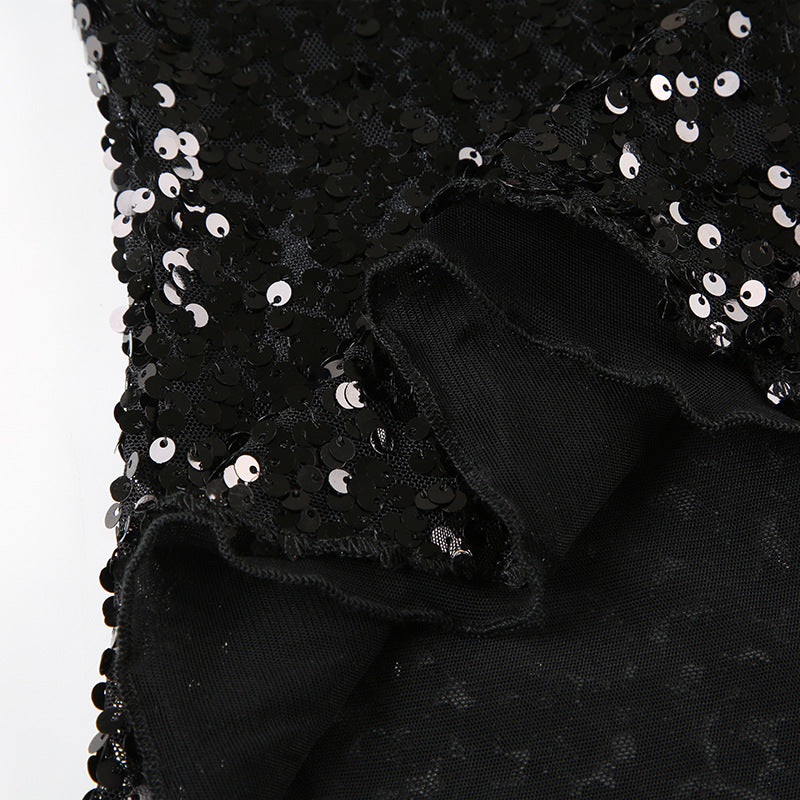 Sexy Sheer Sequin Cami Top