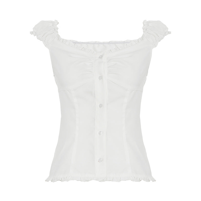 Elegant Ruffled Off-Shoulder Blouse