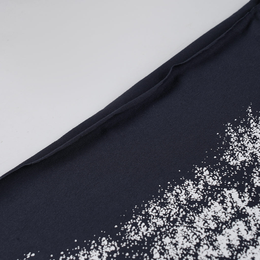 Letter - Printed Irregular Off - Shoulder Short - Sleeve Top