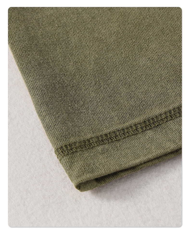 Vintage Distressed Washed Loose-Fit Small-Collar Batik T-Shirt