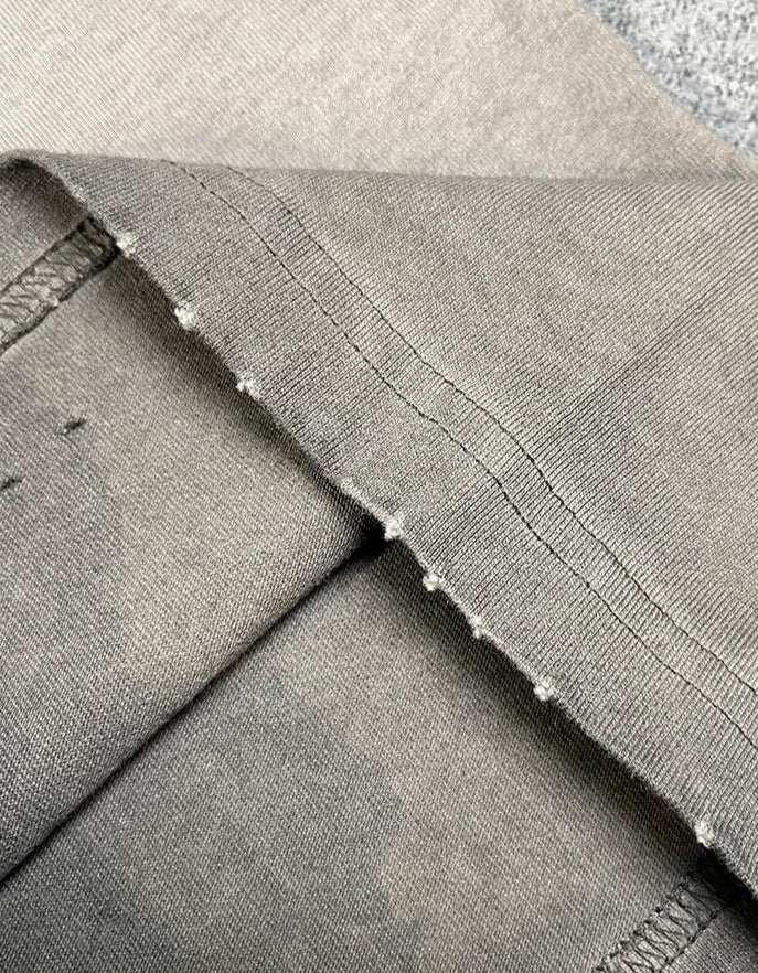 Reverse-Dyed Distressed Ripped Vintage Printed T-Shirt