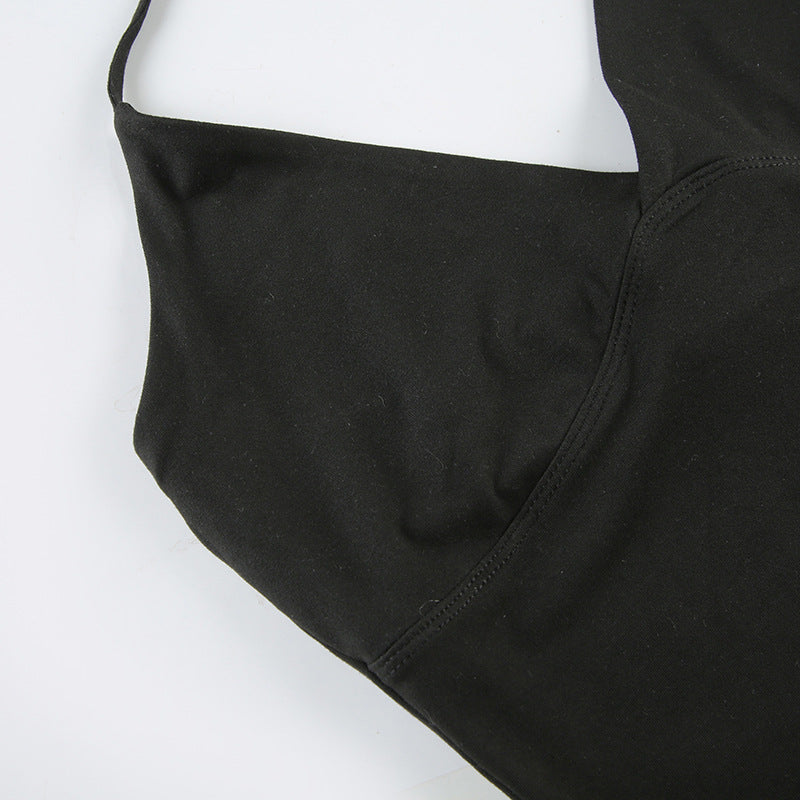 Sexy Halter Deep - V Crop Camisole