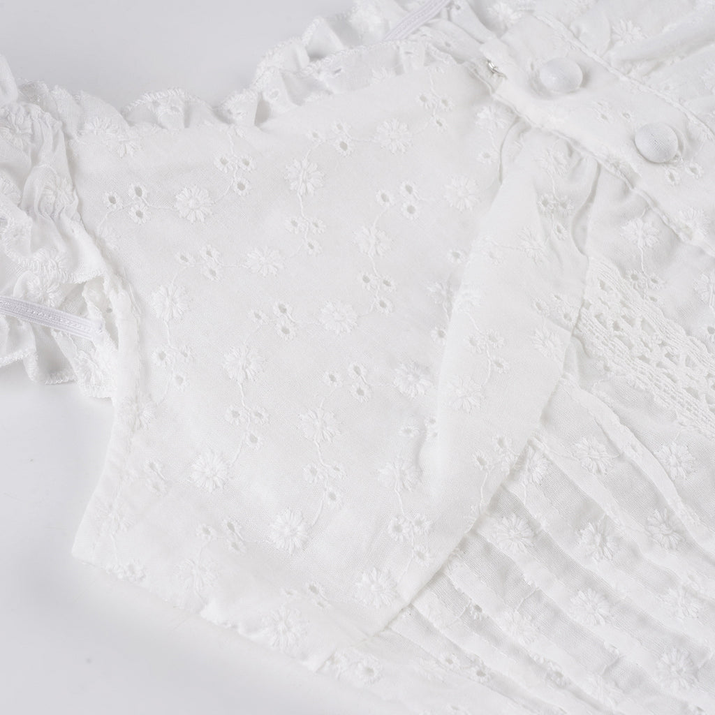 Vintage French Broderie Anglaise Top