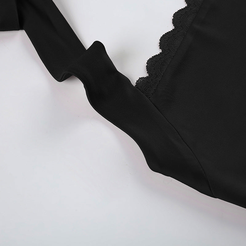 Simple Sexy Lace - Trimmed Halter Top