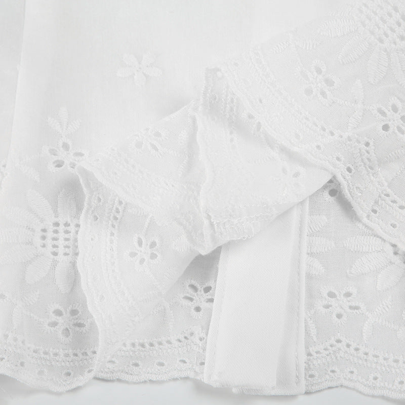 Embroidered Corset - Waist Puff - Sleeve Shirt