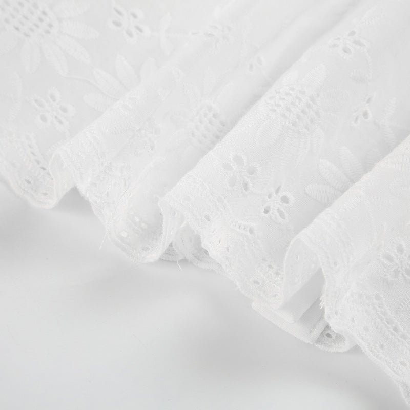 Embroidered Corset - Waist Puff - Sleeve Shirt