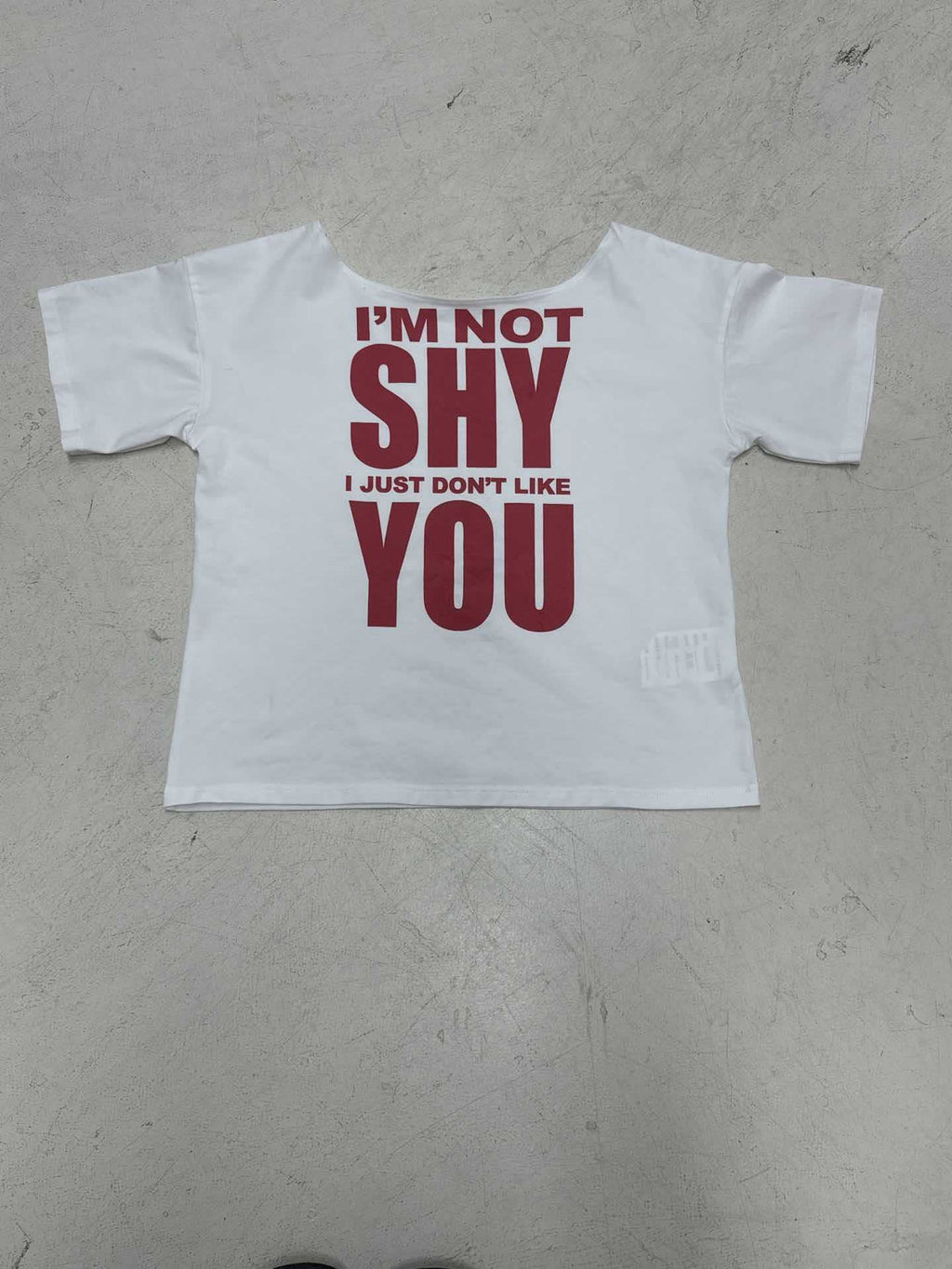 Personalized Letter - Slogan Off - Shoulder Crop Top