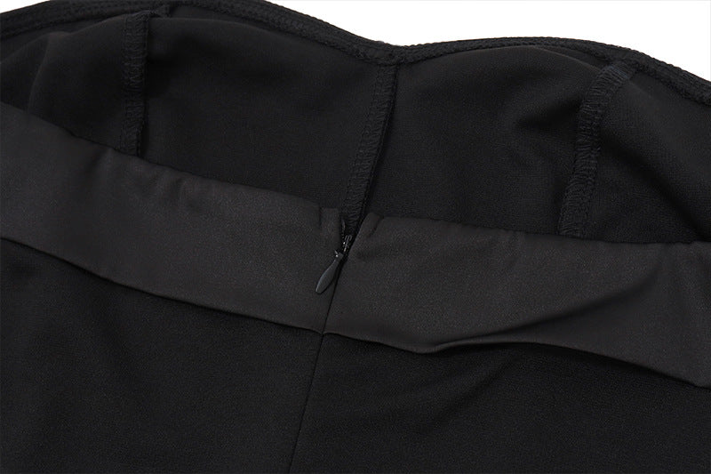 Evening - Style Satin Bandeau Flare Dress