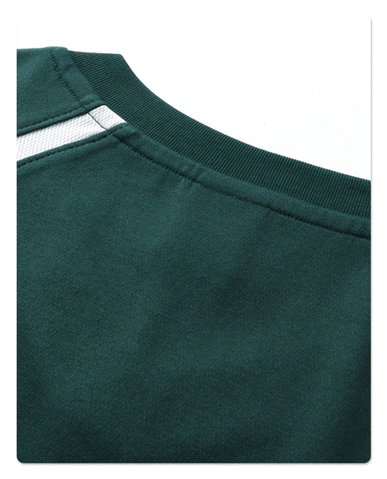 Ice - Feel Quick - Dry Cotton Antibacterial Breathable Raglan - Sleeve Patchwork Casual T - Shirt