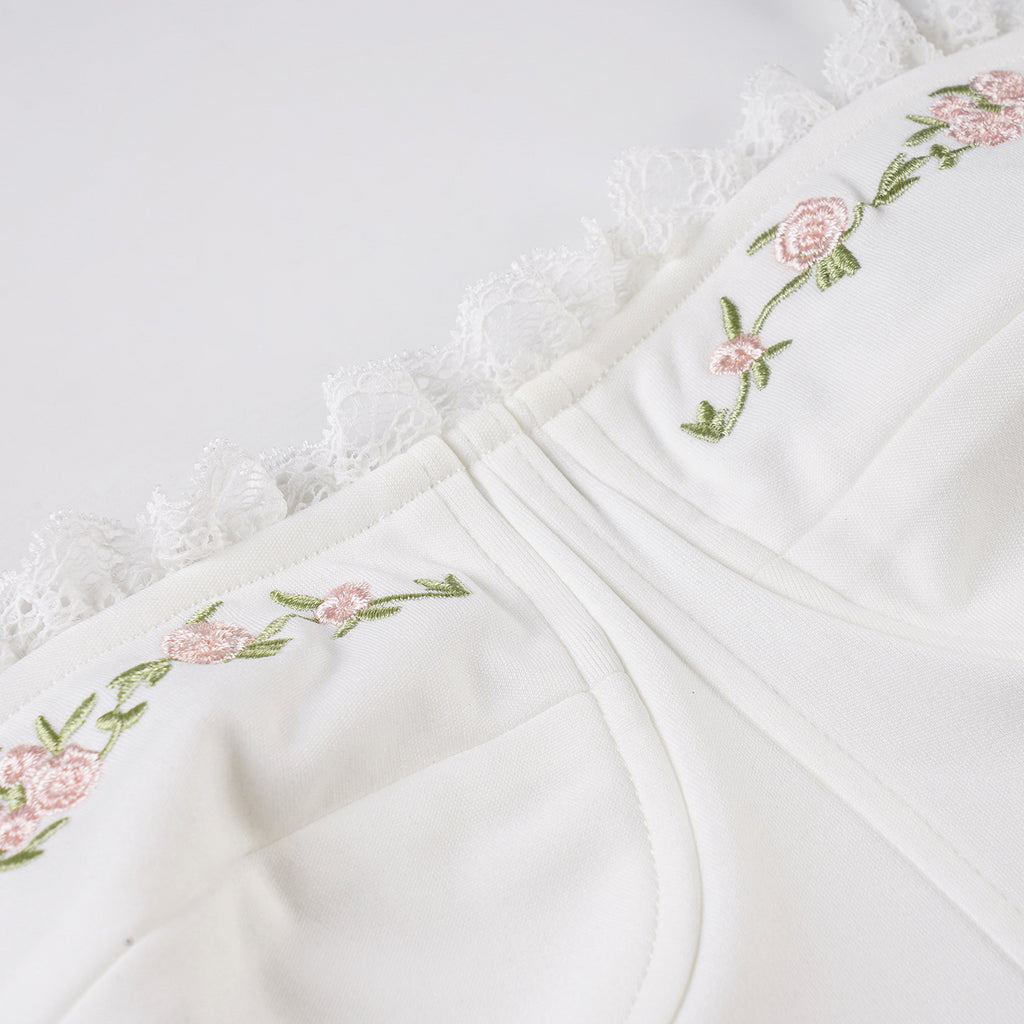 Embroidered Lace - Spliced Innocent - Allure Corset Camisole