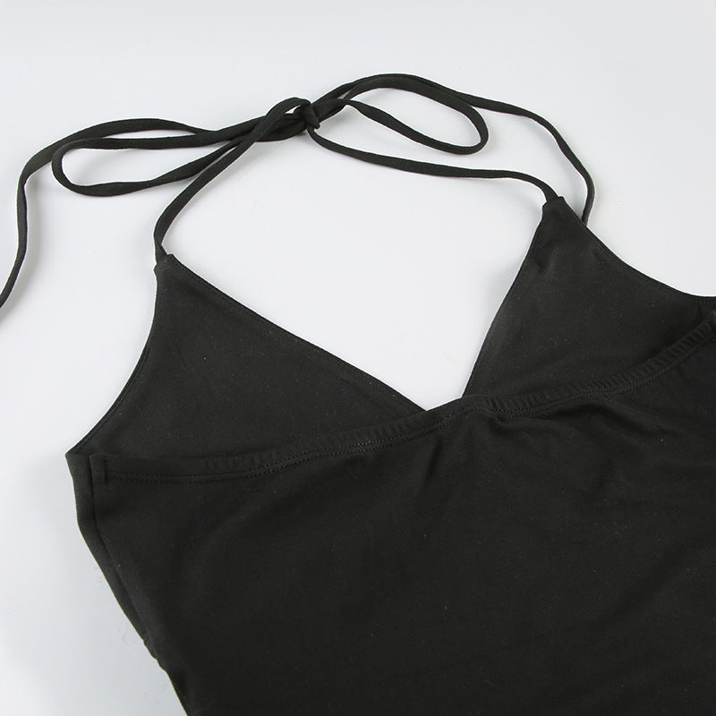 Sexy Halter Deep - V Crop Camisole