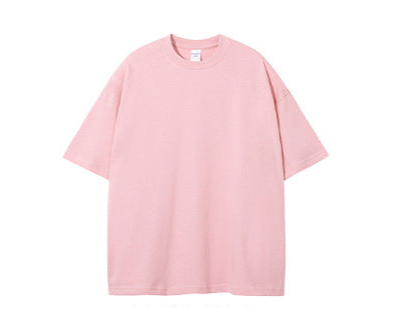 230G Double-Yarn Cotton Antimicrobial Solid Loose-Fit T-Shirt