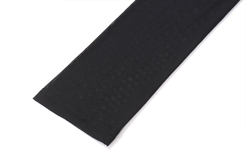 Mesh - Panel Halter Bodycon Dress