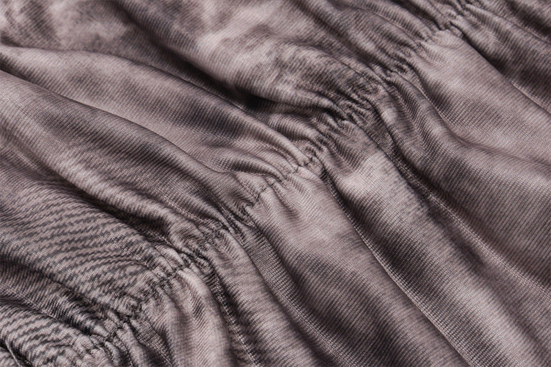 Tie - Dye Halter Neck Ruched Set