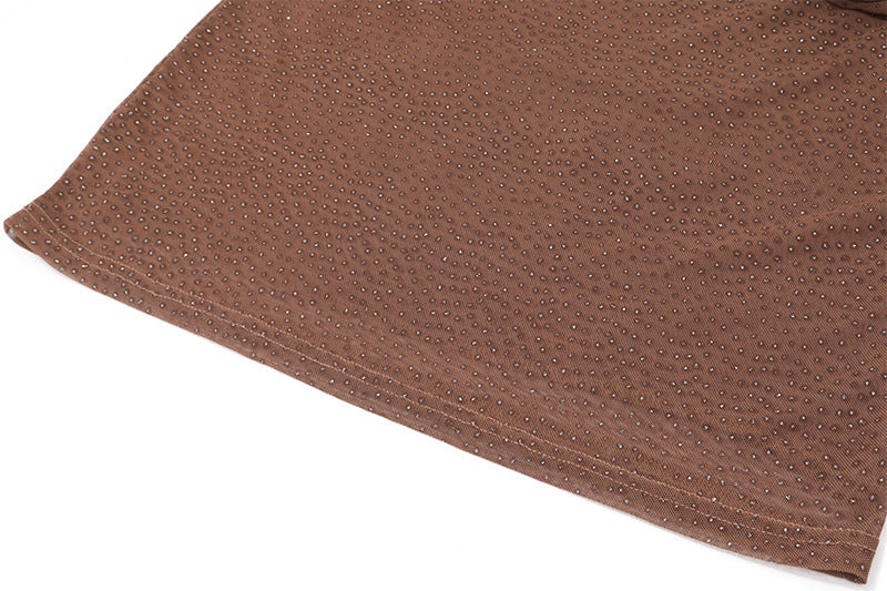 Mesh - Paneled Bandeau Ruffle Dress