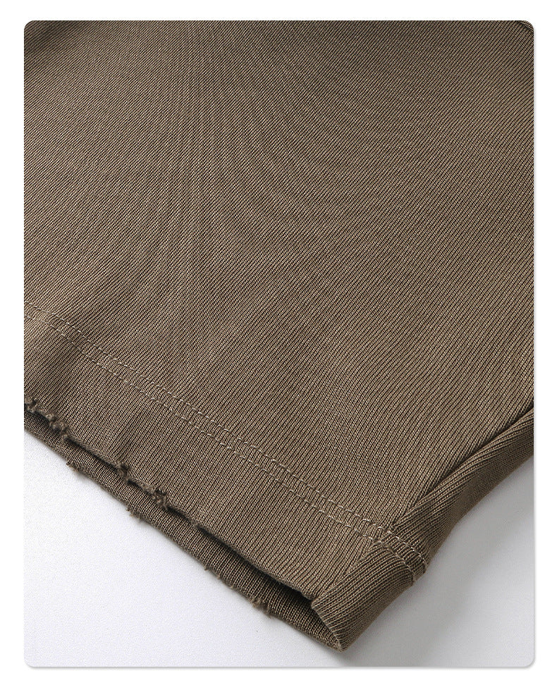 Spray-Dyed Distressed Loose-Fit Vintage Washed T-Shirt