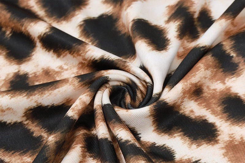 Vintage Leopard Print Lace Slip Dress