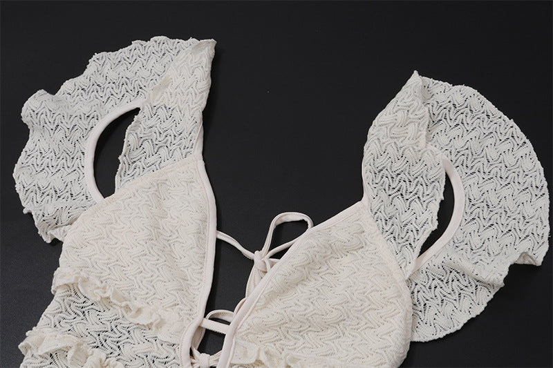 Sexy Lace - Paneled Cutout Maxi Dress