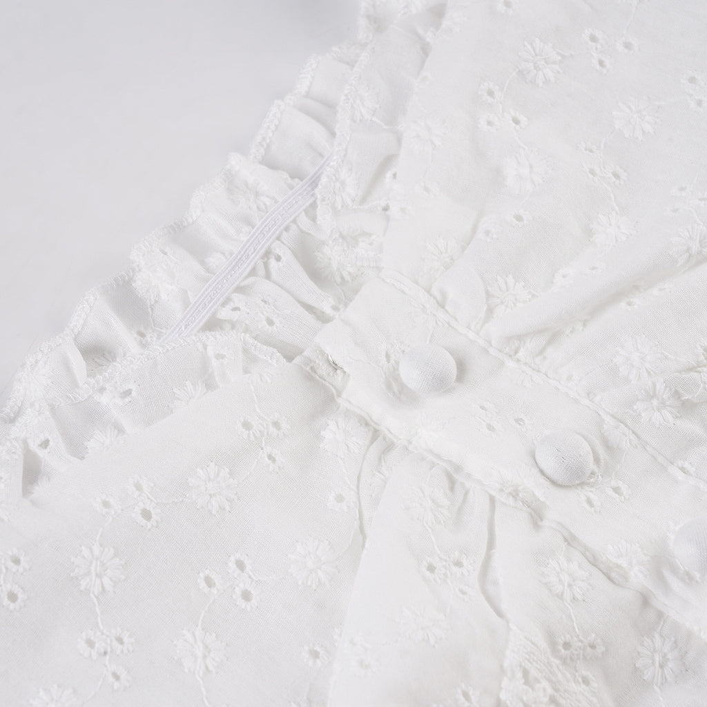 Vintage French Broderie Anglaise Top