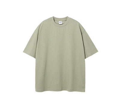 305G Earth-Tone Cotton Loose-Fit Essential T-Shirt