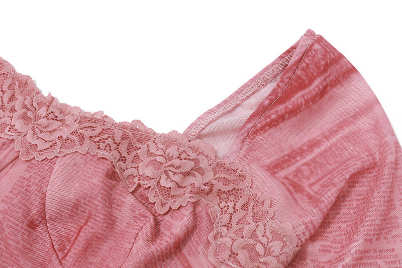 Square - Neck Lace - Printed Maxi Dress