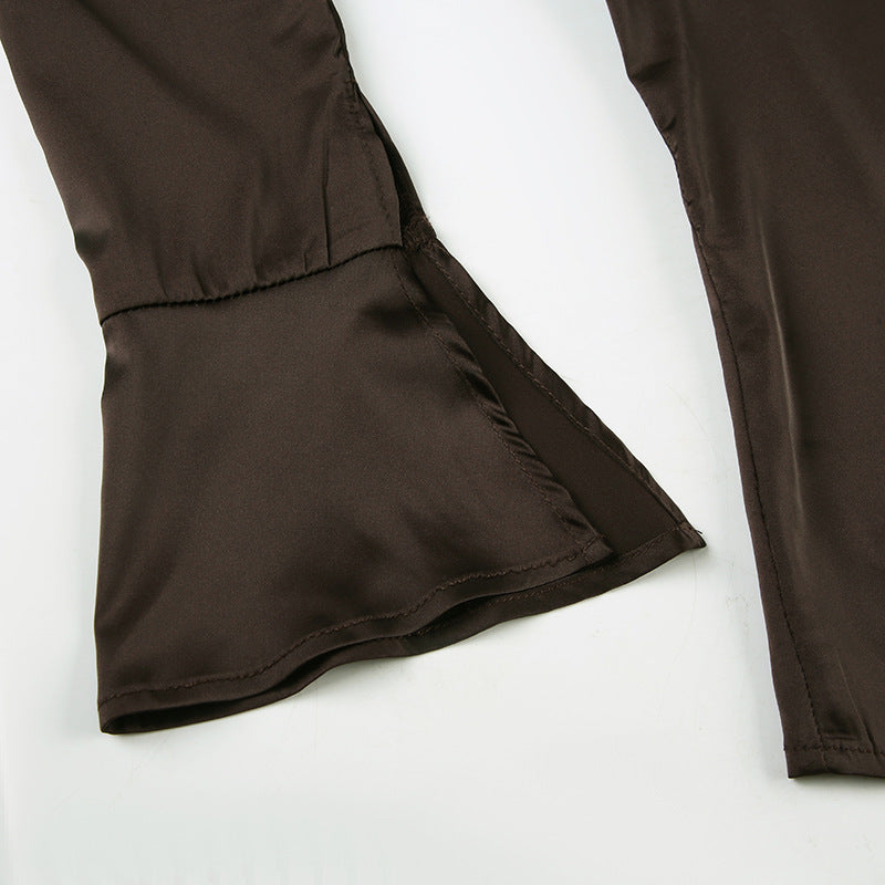 ultry Twist - Knot Satin Crop Top