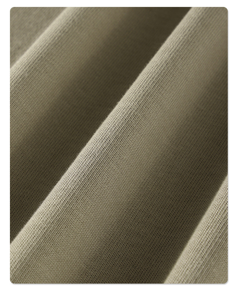 305G Earth-Tone Cotton Loose-Fit Essential T-Shirt