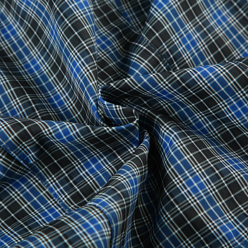 Vintage Plaid Puff - Sleeve Peplum Top