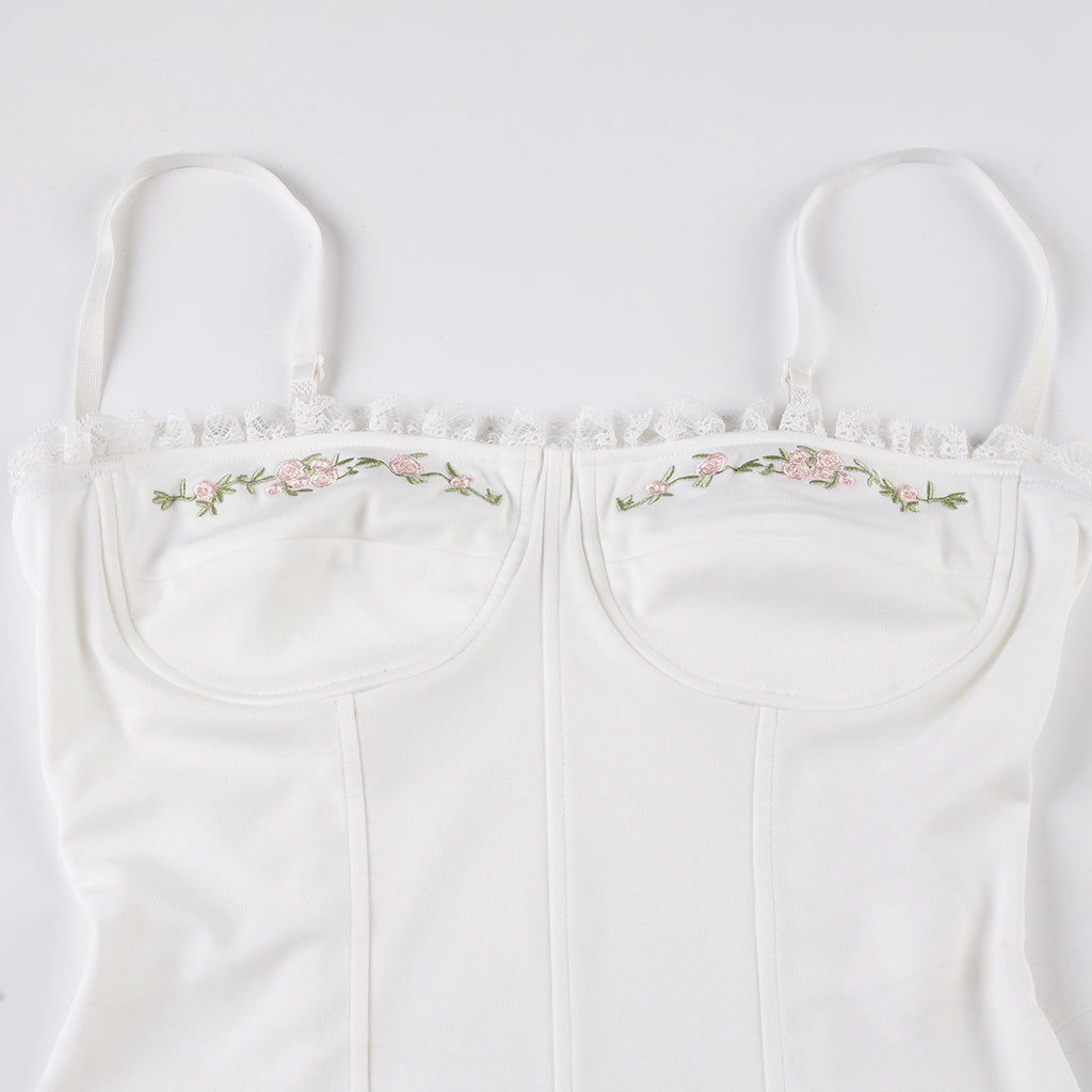 Embroidered Lace - Spliced Innocent - Allure Corset Camisole
