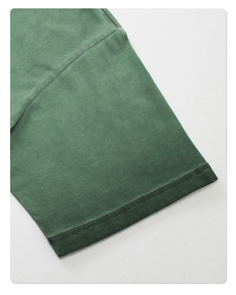 Dopamine - Inspired Washed Vintage Batik - Dyed Faded Round - Neck T - Shirt