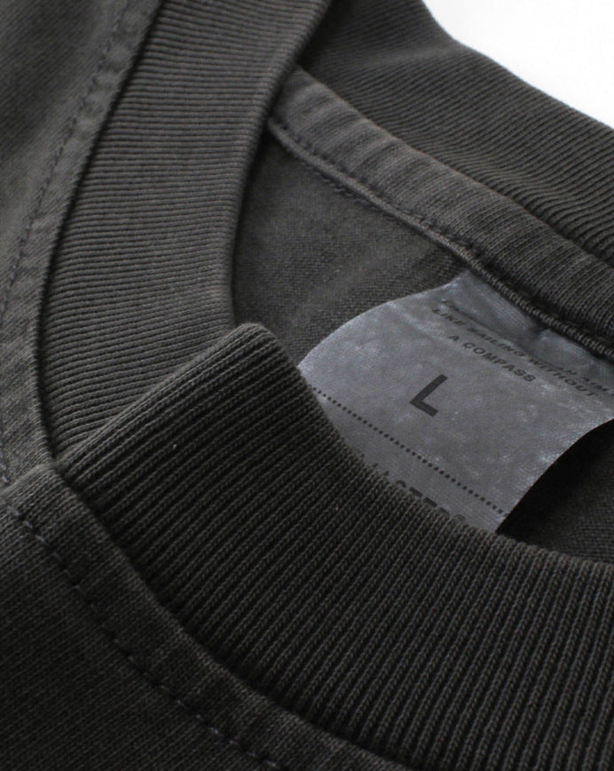 250G Vintage Washed Distressed Loose-Fit Cotton T-Shirt