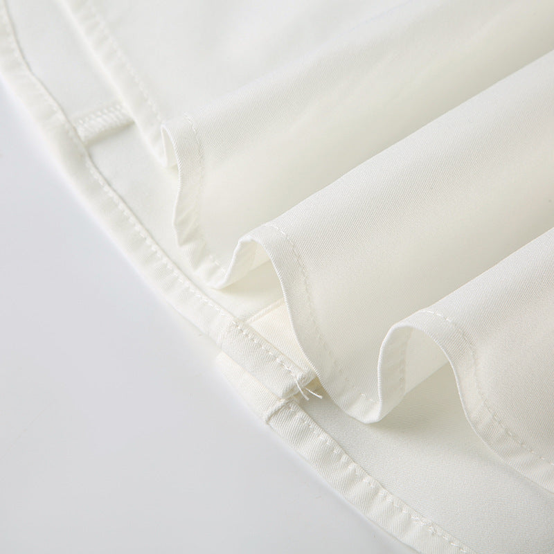 Ruffled Mock Neck Puff - Sleeve Blouse