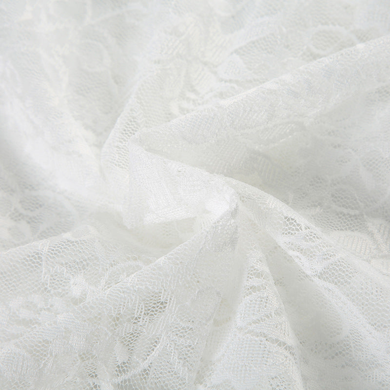 Vintage Sheer Lace Tie - Up Shrug