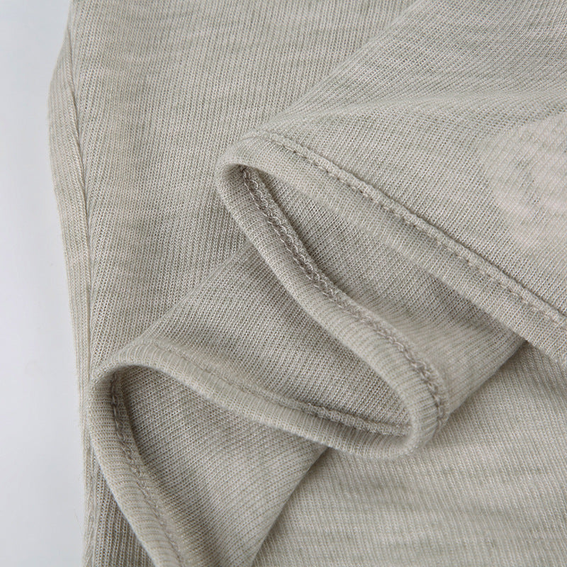 Functional - Style Strappy Cut - Out Long - Sleeve Top