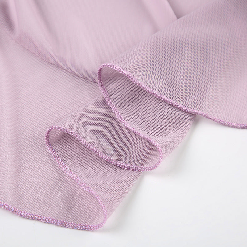 Sheer Ruffled Tie - Front Chiffon Top