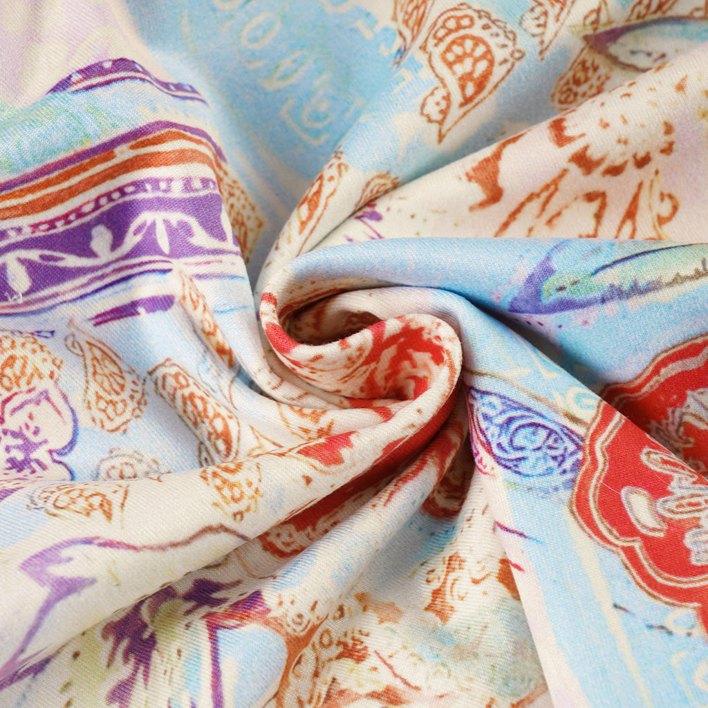 Romantic Printed Beaded - Strap Corset Top