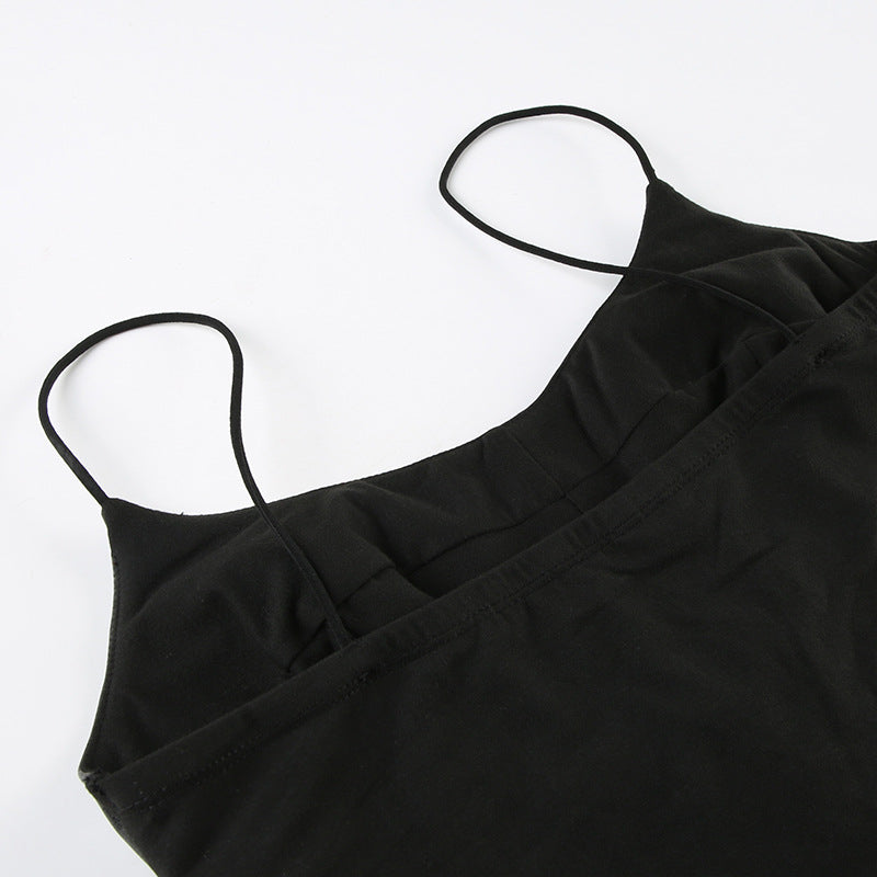 Cool Leather Cut - Out Lace - Up Cami Top