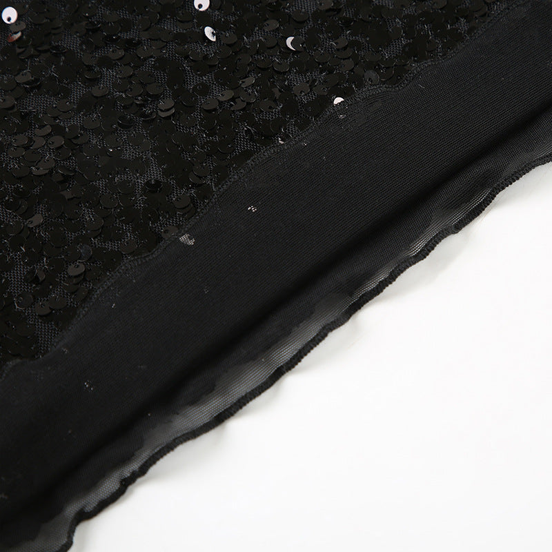 Sexy Sheer Sequin Cami Top